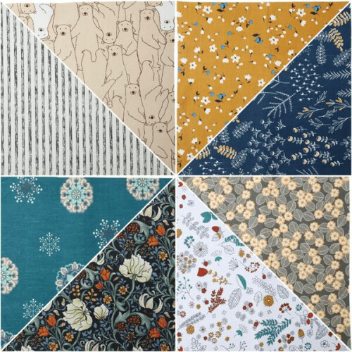 Stoffenset met bloemenprint, 30 stuks. 2