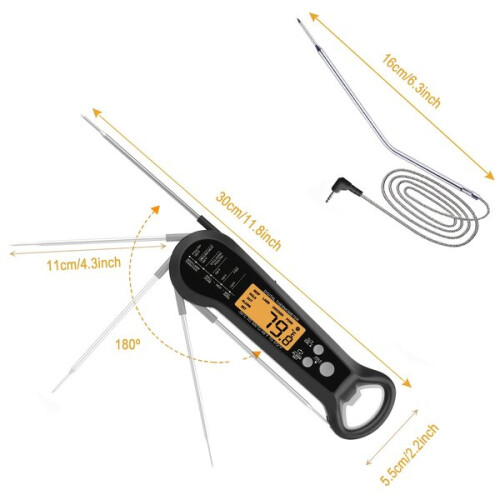 Digital meat thermometer with magnet 2