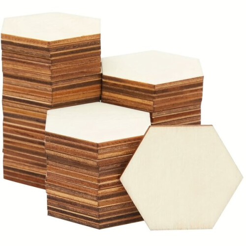 Houten zeshoekige onderzetters 2