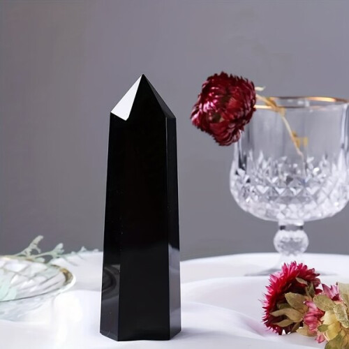 Natuurlijke obsidiaan obelisk 2