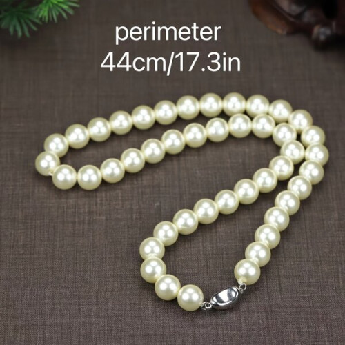 White pearl necklace for women 1