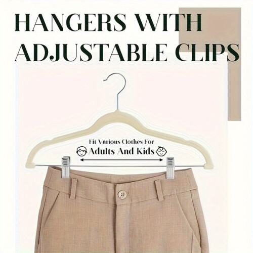 Fluwelen broekhangers met clips 1