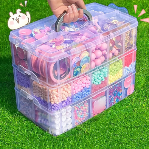 3-tier adjustable box with compartments 1