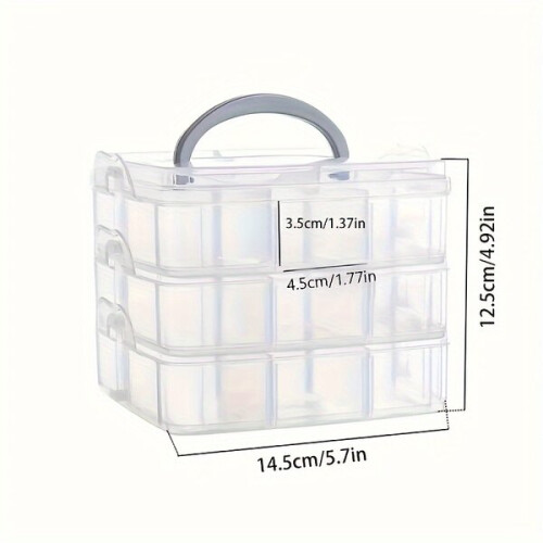 3-tier adjustable box with compartments 2