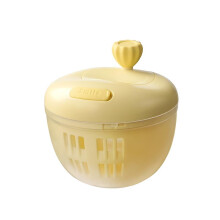 (yellow) 12.7cm Food Grade Salad Spinner Vegetable Fruit Washer Dryer Portable Strainer Basket for Home Travel Picnic Kitchen Tool