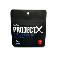 (6g (5g Metal)) Project X Silver Clay .999 Jewellery Making Fine Silver Clay for Torch or Kiln