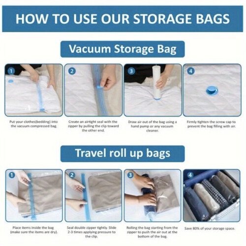 Vacuum compression bags with pump 1