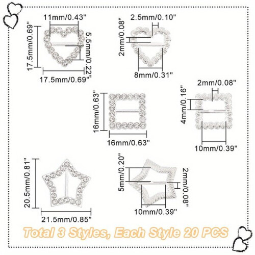 Alloy Crystal Shoe Buckle Set 1