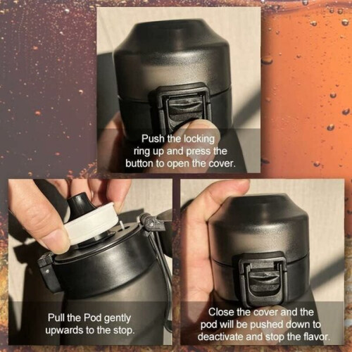 Flavored drink bottle, 650 ml., black 2