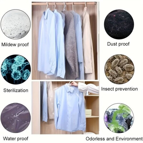 Transparent clothes hanging bags 2