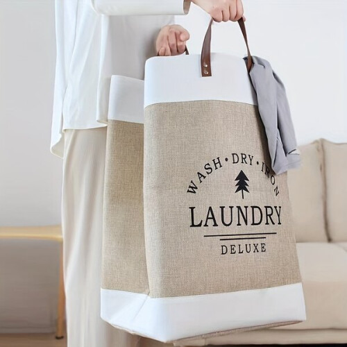 Panier à linge grande capacité avec poignée 1