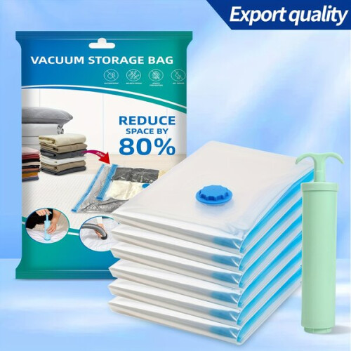 Vacuum compression bags for clothes and blankets, 6 pcs. 2