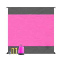 Rose Red Outdoor Camping Waterproof and Moisture-Proof Mat, Foldable Lawn Beach Mat, Picnic Mat