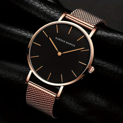 Edelstahluhr mit Mesh-Armband 1