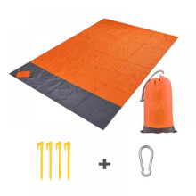 2x2.1m Waterproof Pocket Beach Blanket Folding Camping Mat Mattress Portable Lightweight Mat Outdoor Picnic Mat Sand Beach Mat