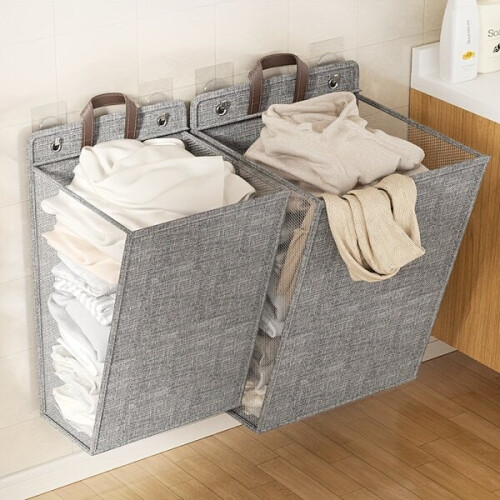 Wandgemonteerde wasmand 1