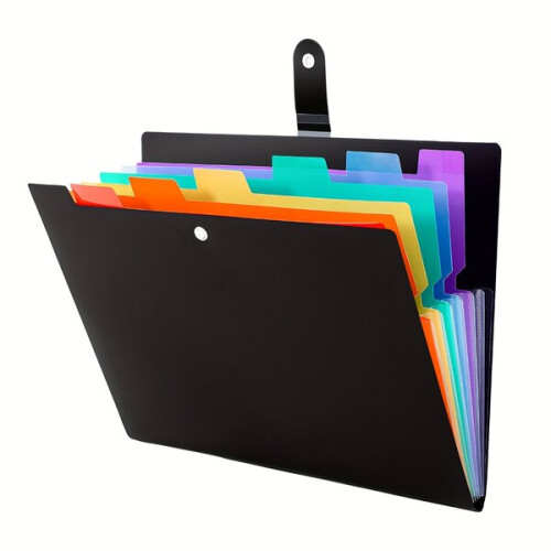 7-pocket folder with labels 1
