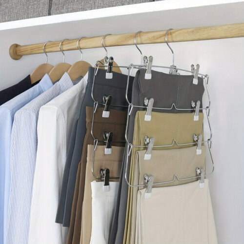 Roestvrijstalen hanger met clips 2