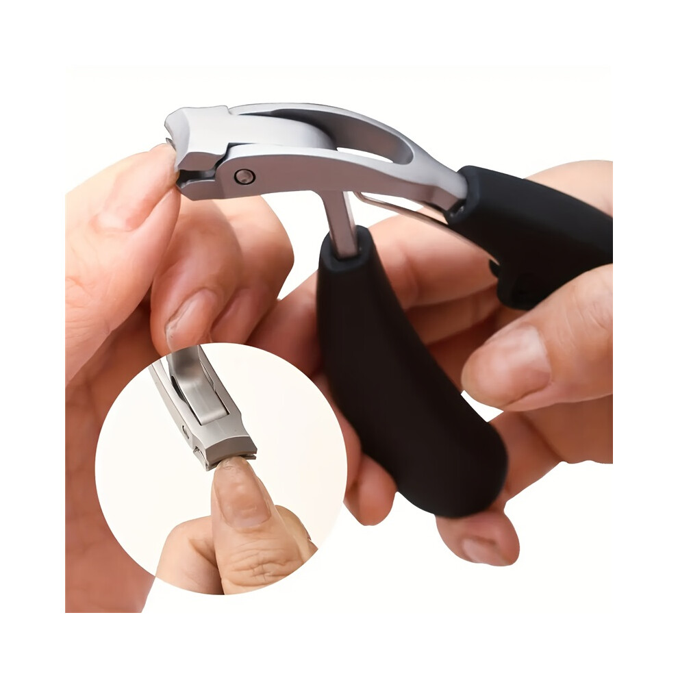 Stoyotu (1Pc) 2Pcs Professional Stainless Steel Anti-Splash Nail Clippers And Nail File, Modern Style, Blade, Polisher, Wide Opening