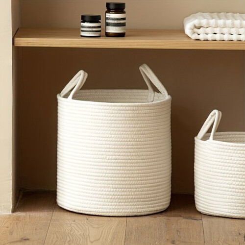Wasmand van geweven touw 2