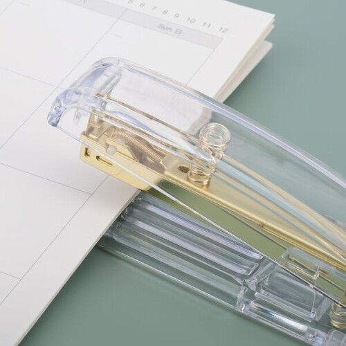 Transparent gold office stapler 1