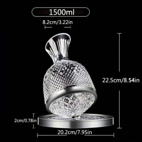 Decanter per vino con taglio a diamante 1