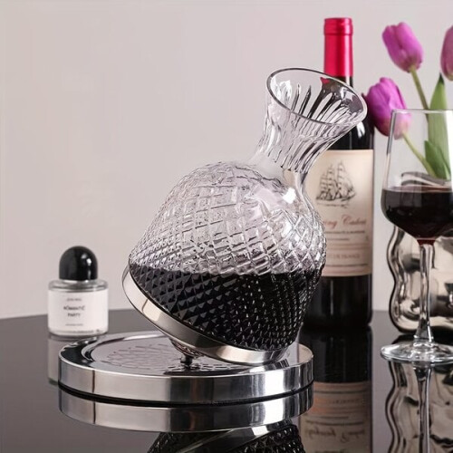 Decanter per vino con taglio a diamante 2