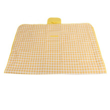 Thick Waterproof Oxford Picnic Mat 150x200cm, Yellow & White Check