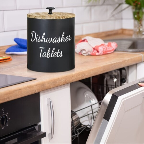 Wooden box for dishwasher tablets 1