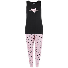 Grumpy & Gorgeous Women's Plus Size Naughty or Nice Heart Jogger Pyjama Set