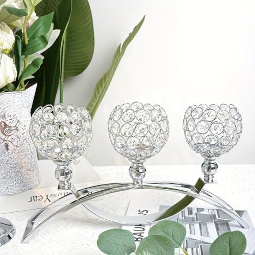 Candelabro di cristallo a tre teste 2