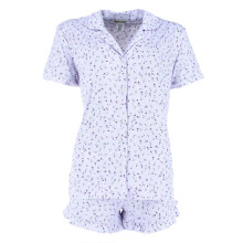 Sleep Junkie Women's Ditsy Floral Notch Collar Short Sleeve and Shorts Set