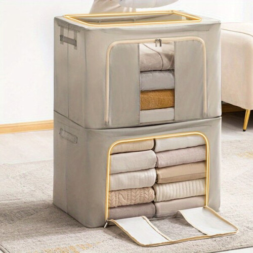 2-piece fabric folding boxes with handles. 1