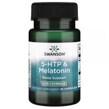 5-HTP 50 mg & Mélatonine 3 mg 30 Capsules Swanson Health Products