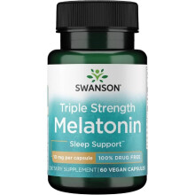 Swanson Health Products Melatonina 10 mg, 60 cápsulas veganas