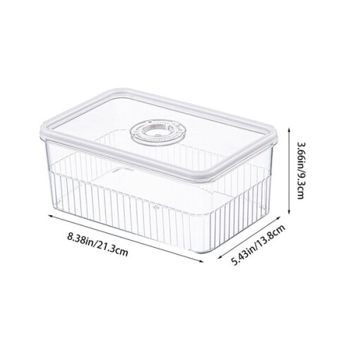 Refrigerator Organizer, Stackable Plastic Clear Food Storage 1