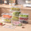 Refrigerator Organizer, Stackable Plastic Clear Food Storage 3