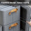 2pcs Foldable Fabric Boxes With Handles Organizer 4