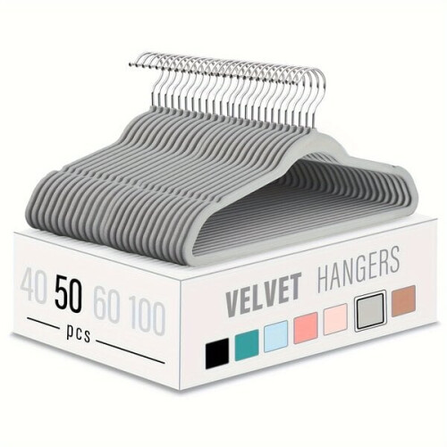 Velvet clothes hangers 50 pcs. 1