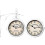 Double Sided Station Clock Black White Retro Wall Clock White 2