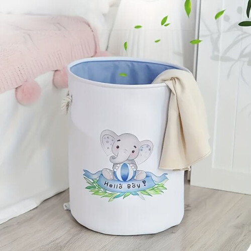 Grand panier à linge à motifs d'éléphants 2