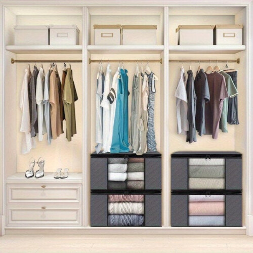 Fabric storage box with handle 2