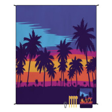Beach Blanket Sandproof Waterproof Windproof, suitable for outdoor picnics, tent camping, camping mats/86.6*70.8 in