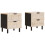 VidaXL vidaXL Bedside Cabinet 2 pcs White 40 x 33 x 46 cm Solid Mango Wood 1