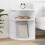 VidaXL vidaXL End Table High Gloss White 39.7 x 39.7 x 60 cm Engineered Wood 1