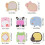 Set plakbriefjes met dieren 3