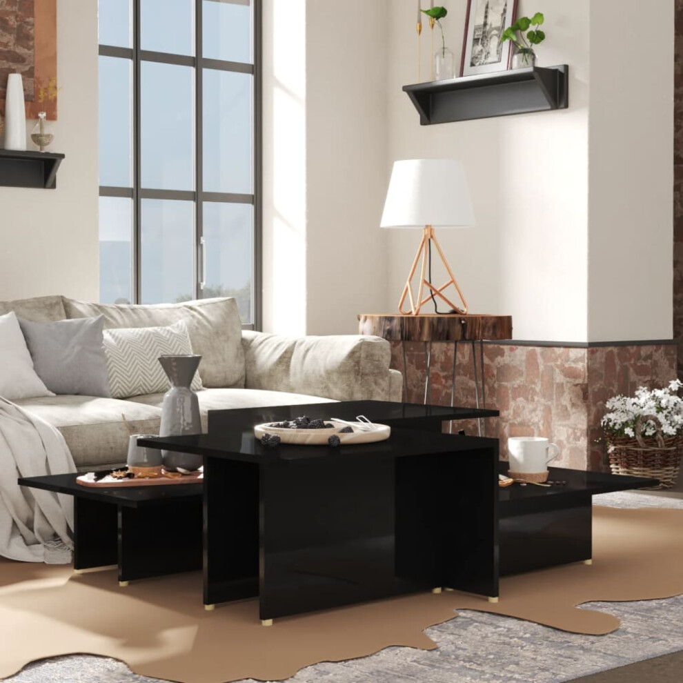 Dellena 2 Piece Coffee Tables 111.5x50x33 cm Engineered Wood - Image 3