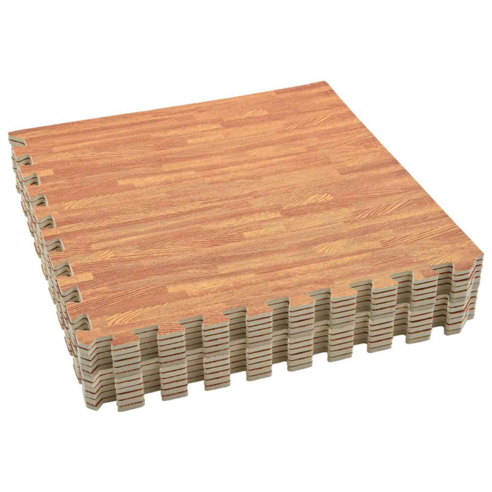 Vidaxl Pool Ground Mat 12 Pcs Brown 4.32 Ã£Å½Â¡ Eva Foam 8721451321255