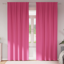 vidaXL Blackout Curtains with Rings 2 pcs Bright Pink 260 x 140 cm