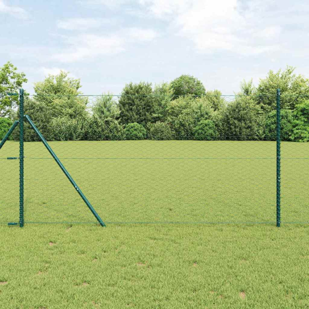 Vidaxl Hexagon Fence Green 1.2 X 50 M Pvc